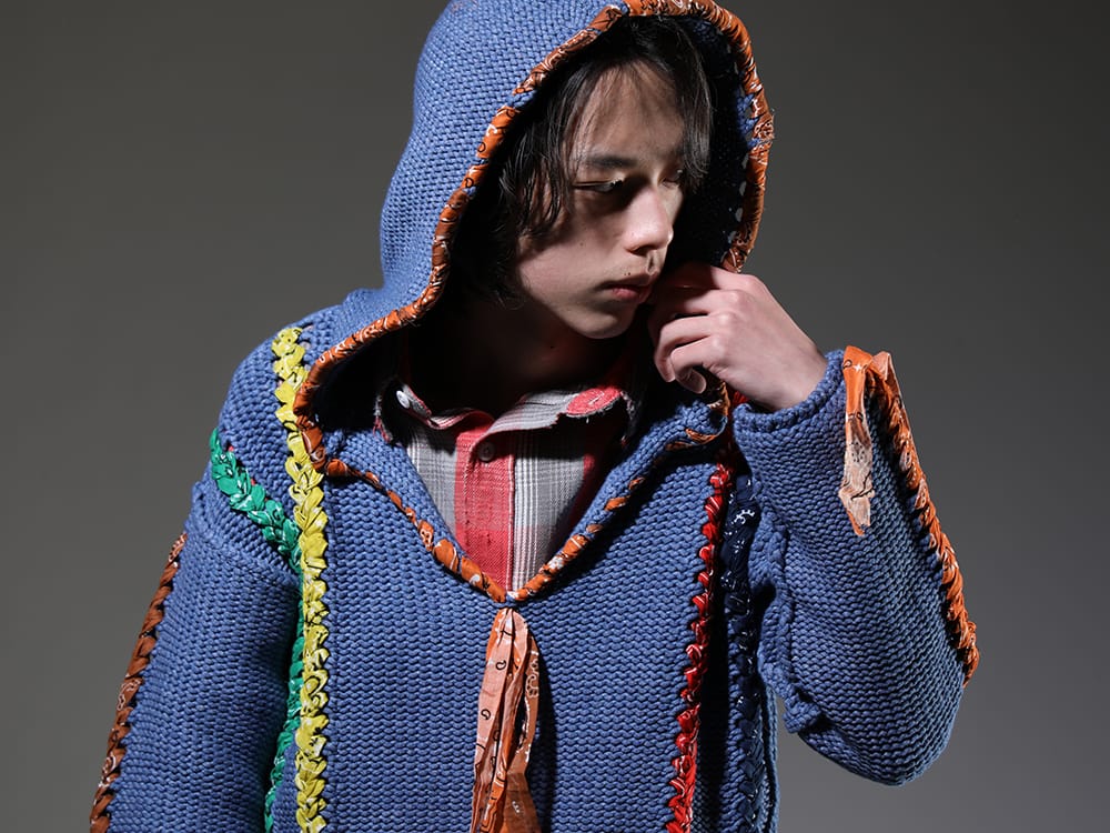 ALANUI / SAINT MICHAEL 2023SS - A one-of-a-kind look with multiple bandana details - LMHS23-017(Inner Peace Baja Hoodie) SM-S23-0000-087(SHERMER ACADEMY × ©SAINT M×××××× Frannl Check Shirt) - 2-005