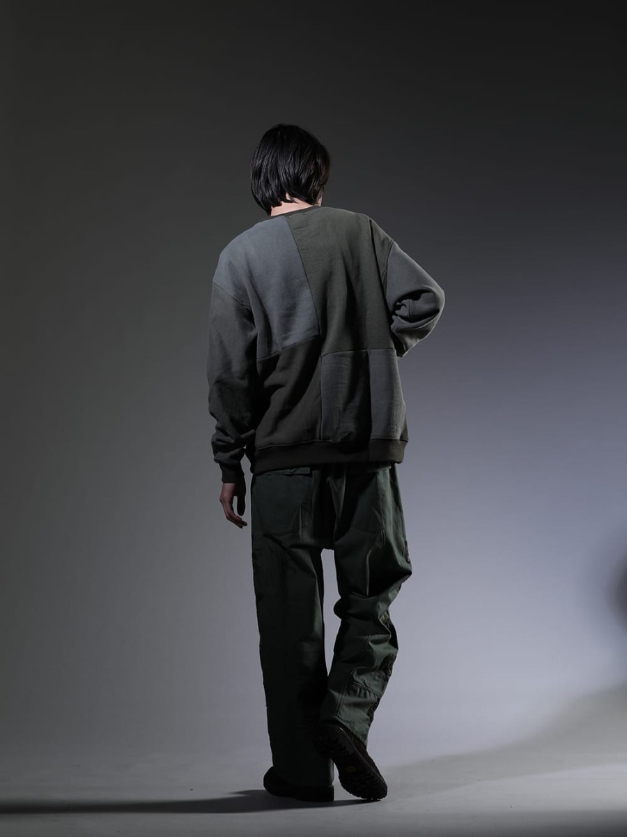 ink / GUIDI 2023SS - Casual look with military feel - ink23-04-Khaki(Military Reverse Sweat Khaki) ink23-11(Bakerfly Pants) 796V_N-CV60T(Back Zip Boots Sole Rubber Norwegian Process - Horse Reverse Leather - 796V_N CV60T) - 1-003
