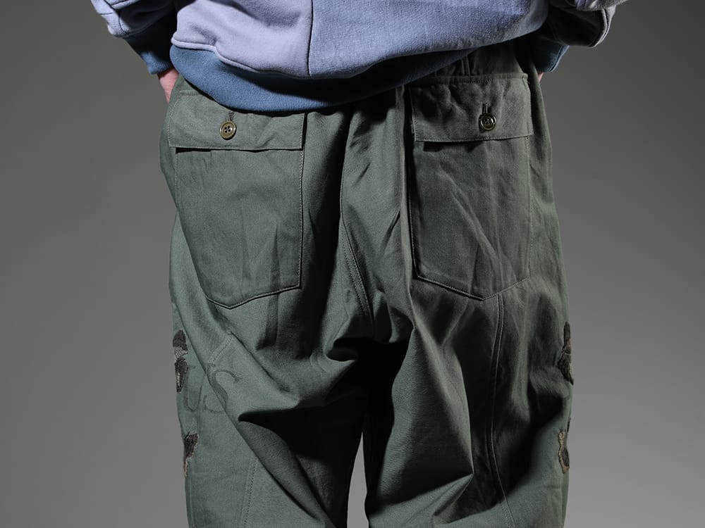 ink 2023SS Baker pants with eye-catching embroidered design on the side. - ink23-11(Bakerfly Pants) - 3-007