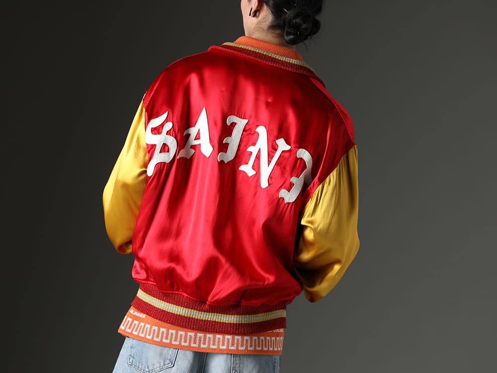 SAINT MICHAEL 2023SS - Coordinate with warm colors for unified look. - SM-S23-0000-068(SAINT Varsity Jacket) - 2-003