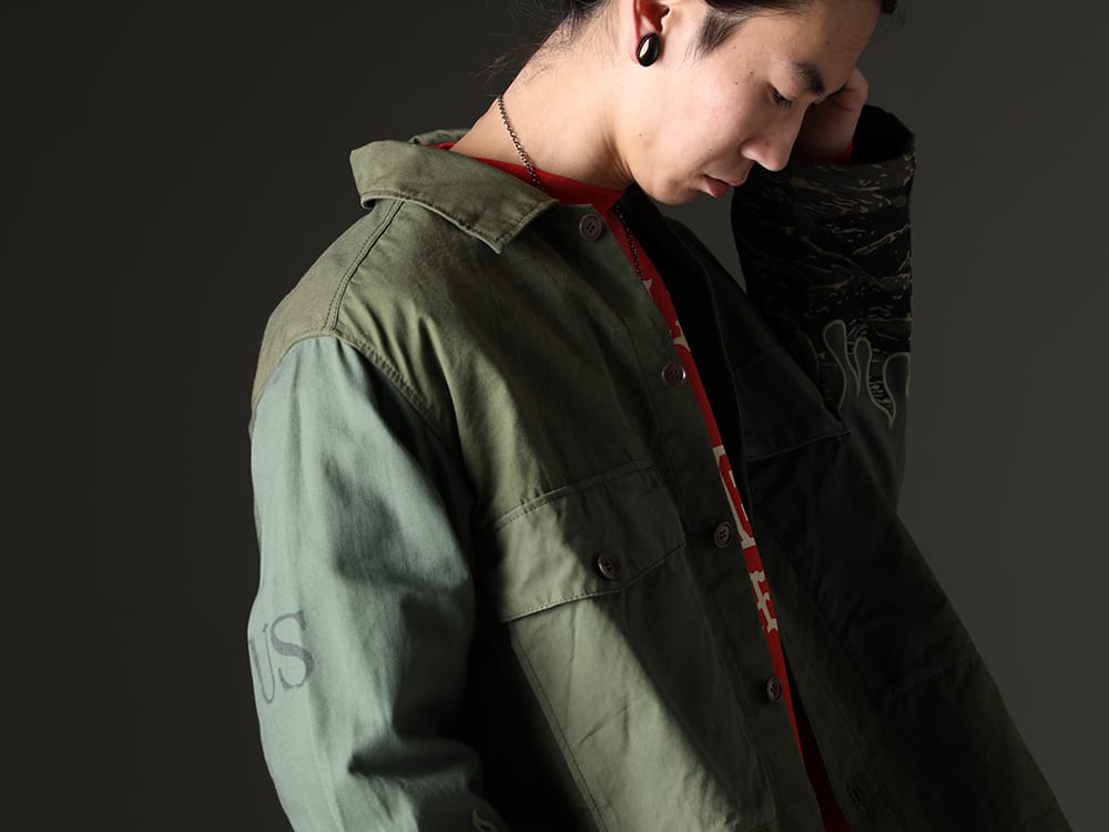 インク / セントマイケル 2023SS - ミリタリーアイテムを解体して再構築されたアイテム。 - ink23-02-Tiger-M(ファイアーエンブレムジャケット タイガー - M) SM-S23-0000-044(UNKNOWN PWR スウェットシャツ) - 2-006