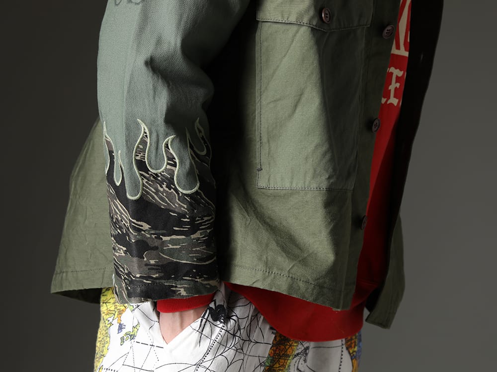 インク / セントマイケル 2023SS - ミリタリーアイテムを解体して再構築されたアイテム。 - ink23-02-Tiger-M(ファイアーエンブレムジャケット タイガー - M) SM-S23-0000-044(UNKNOWN PWR スウェットシャツ) - 2-007