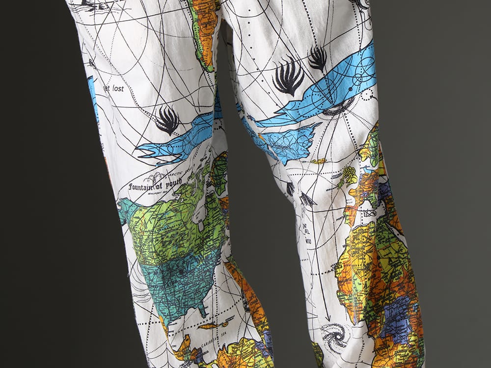 セントマイケル 2023SS Dr. Woo(ドクター ウー)とコラボレーションのSAINT M××××××のパジャマパンツ。 - SM-S23-0000-083(セントマイケル × ドクター・ウー WORLD MAP パジャマパンツ) - 3-005
