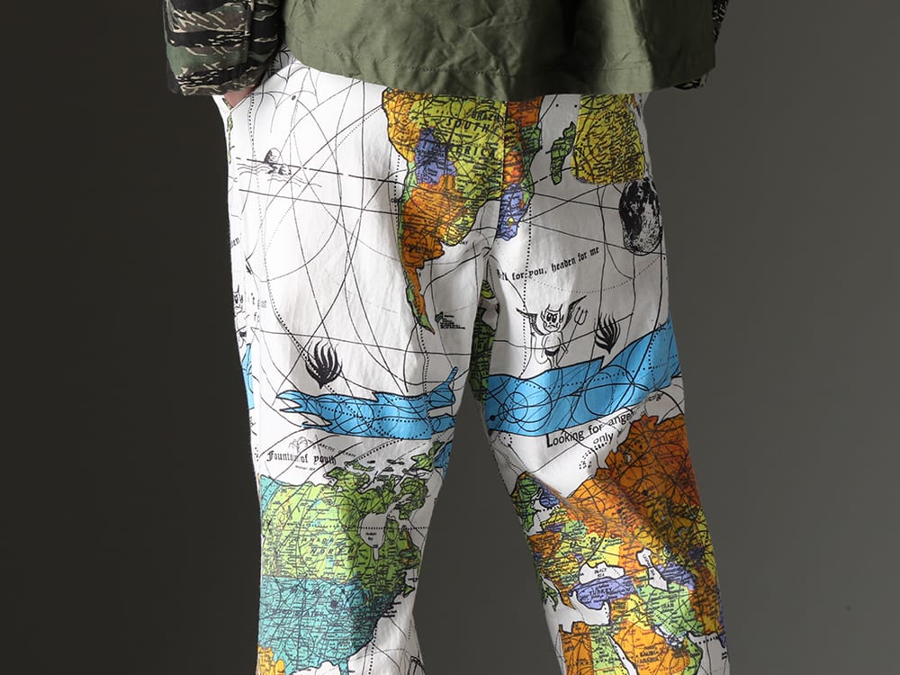 セントマイケル 2023SS Dr. Woo(ドクター ウー)とコラボレーションのSAINT M××××××のパジャマパンツ。 - SM-S23-0000-083(セントマイケル × ドクター・ウー WORLD MAP パジャマパンツ) - 3-006