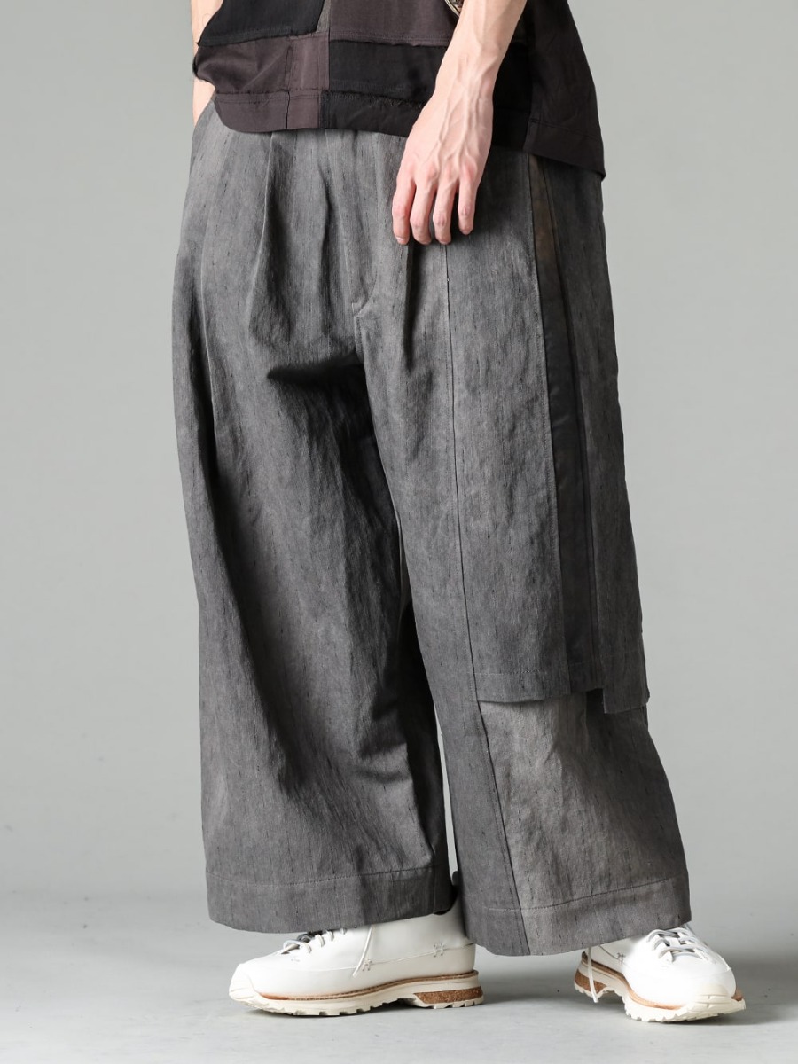 ZIGGY CHEN 23SS 0M2310520 Pleated wide trousers 6-002