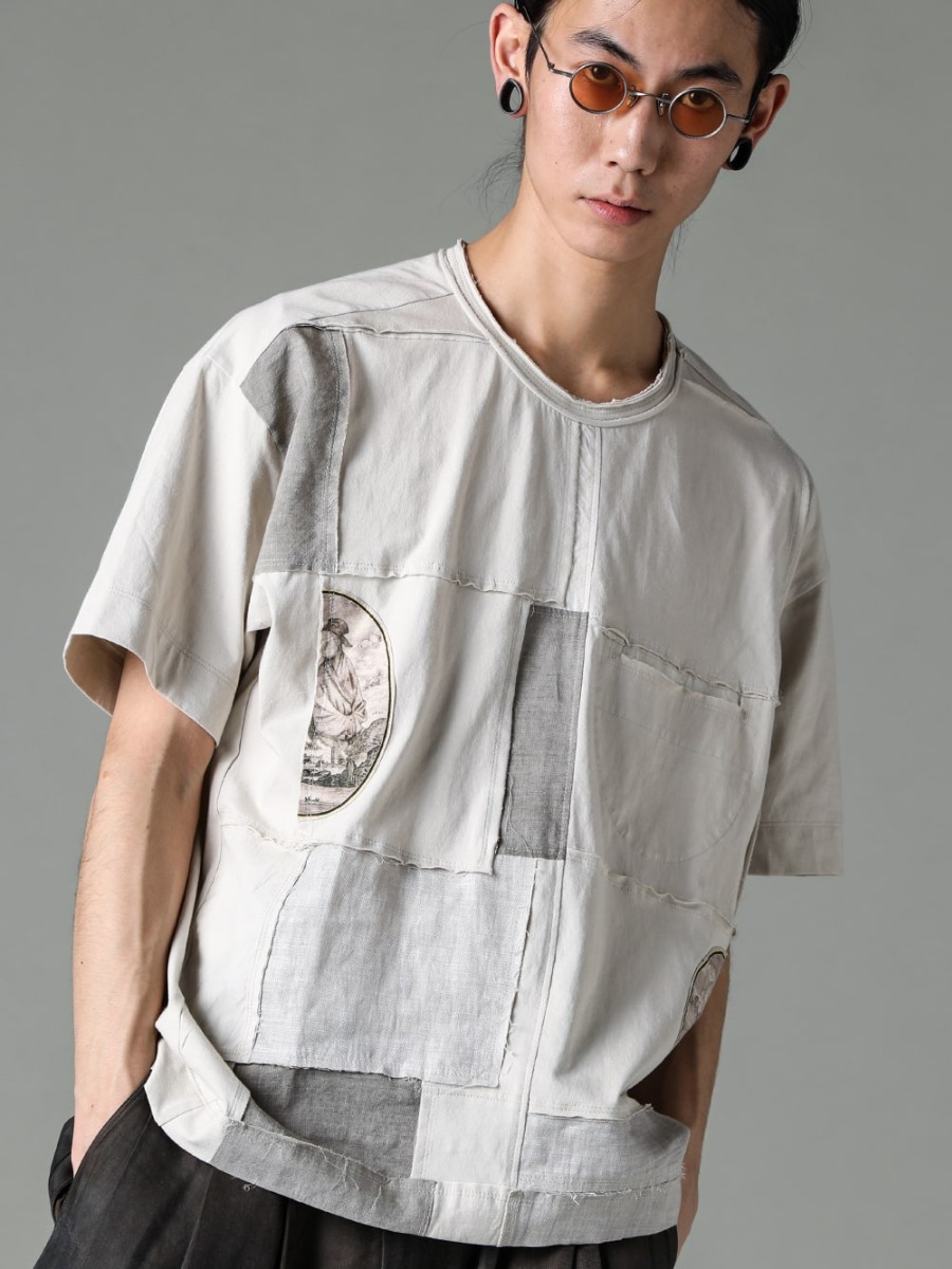 ZIGGY CHEN 23SS 0M2310210 Contrast PatchworkT-Shirt 6-003