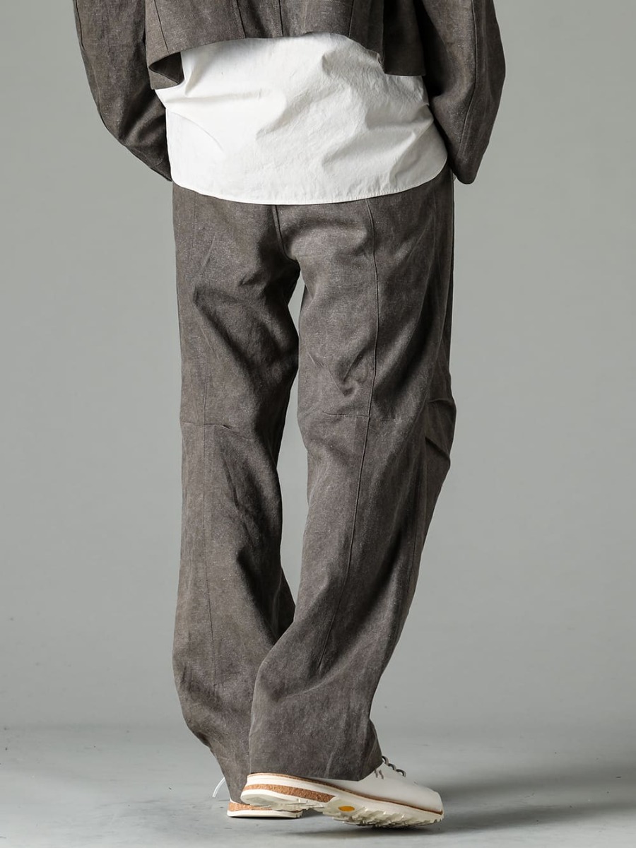 ZIGGY CHEN 23SS Straight - leg trousers with function and design - 0M2310509-Straight Leg trousers With articulated knees - Lugged-Runner-FEIT Lagarde Runner 4-003