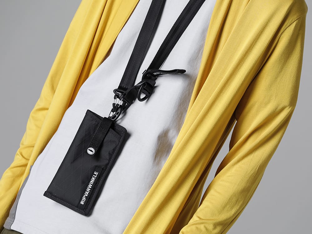 RIPVANWINKLE - リップヴァンウィンクル 2023SS グラスケースや小型ポーチ、財布など入れる便利な仕様のドルマンT  - RW-502-Mustard - ソリッド ジャージー カーデ マスタード - RW-547-L.Gray×Shark - ドルマンT ライトグレー × シャーク - RW-554 - サングラス ケース 2-002
