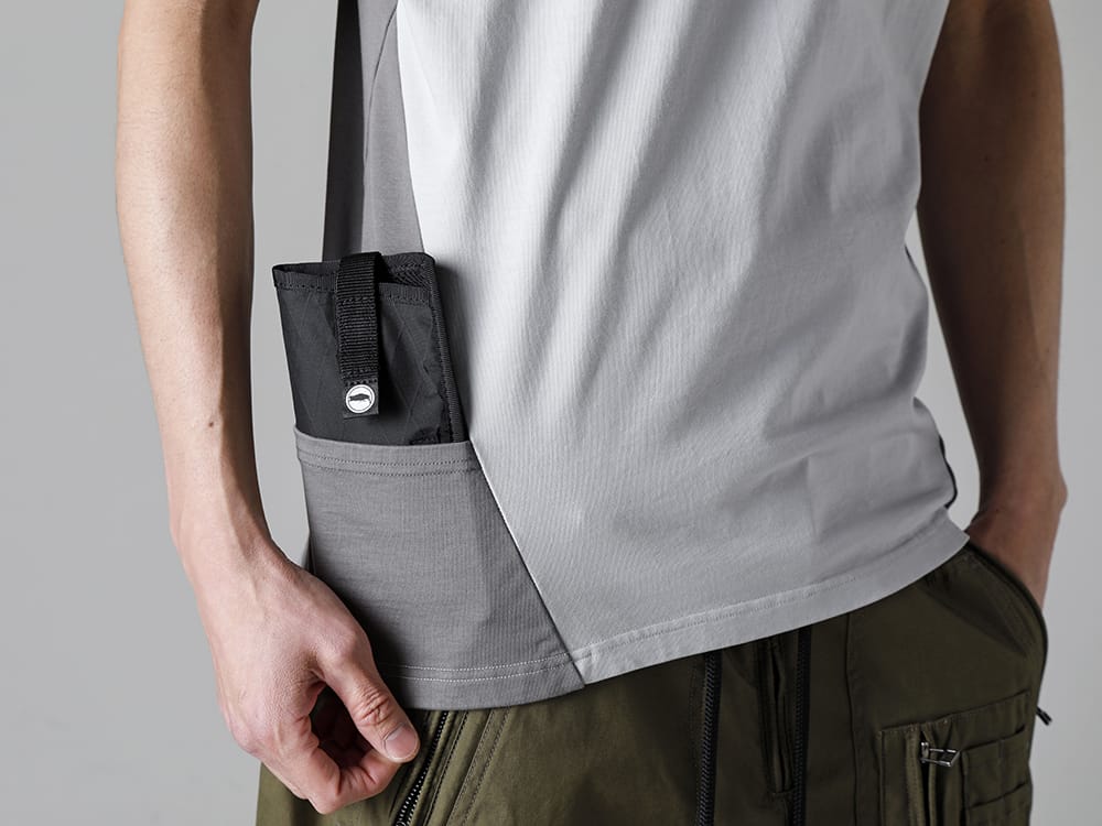 RIPVANWINKLE - リップヴァンウィンクル 2023SS グラスケースや小型ポーチ、財布など入れる便利な仕様のドルマンT  - RW-547-L.Gray×Shark - ドルマンT ライトグレー × シャーク - RW-554 - サングラス ケース - RW-552 - ストラップ 2-003