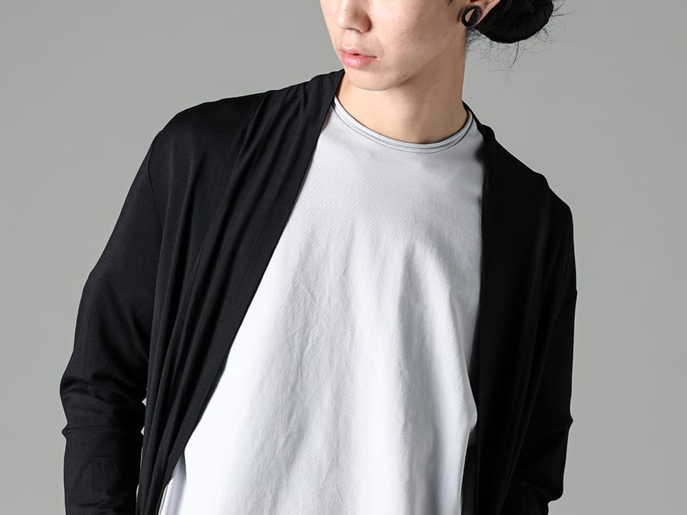 RIPVANWINKLE 2023SS The material gives it a spring-like feel.  - RW-502-Black - Solid Jersey Carde Black - RW-547-L.Gray×Shark - Dolman-T L.Gray×Shark 2-003