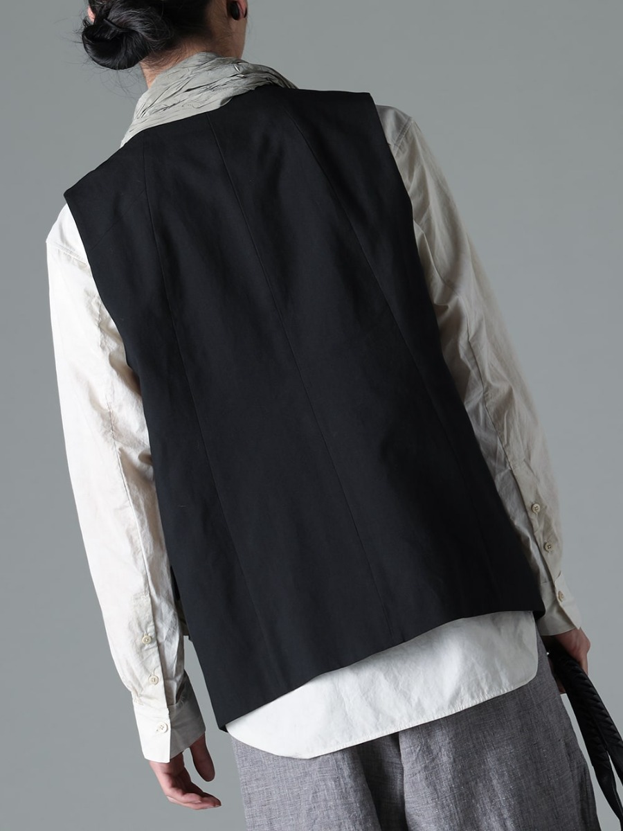 DEVOA 23SS シンプルでまとまりの良い印象を与えるクラシックなワーカーベスト  - VTK-CJCV Vest High Density Cotton 0M2310709 Mandarin collar hybrid dress shirt 2-003