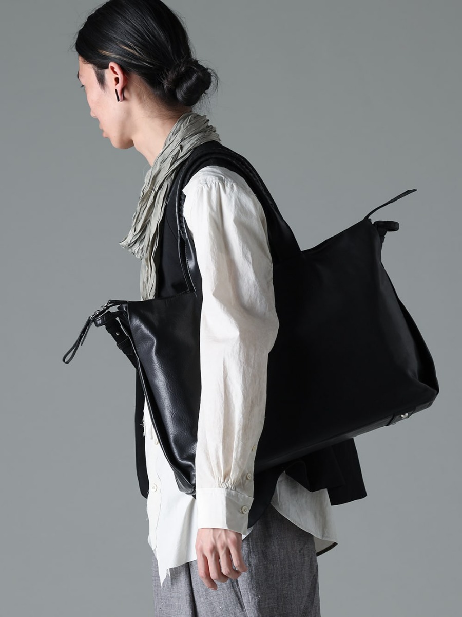 DEVOA 23SS シンプルでまとまりの良い印象を与えるクラシックなワーカーベスト  - VTK-CJCV Vest High Density Cotton 0M2310709 Mandarin collar hybrid dress shirt co23ssch010 Combo Handle Cow Mineral 2-005