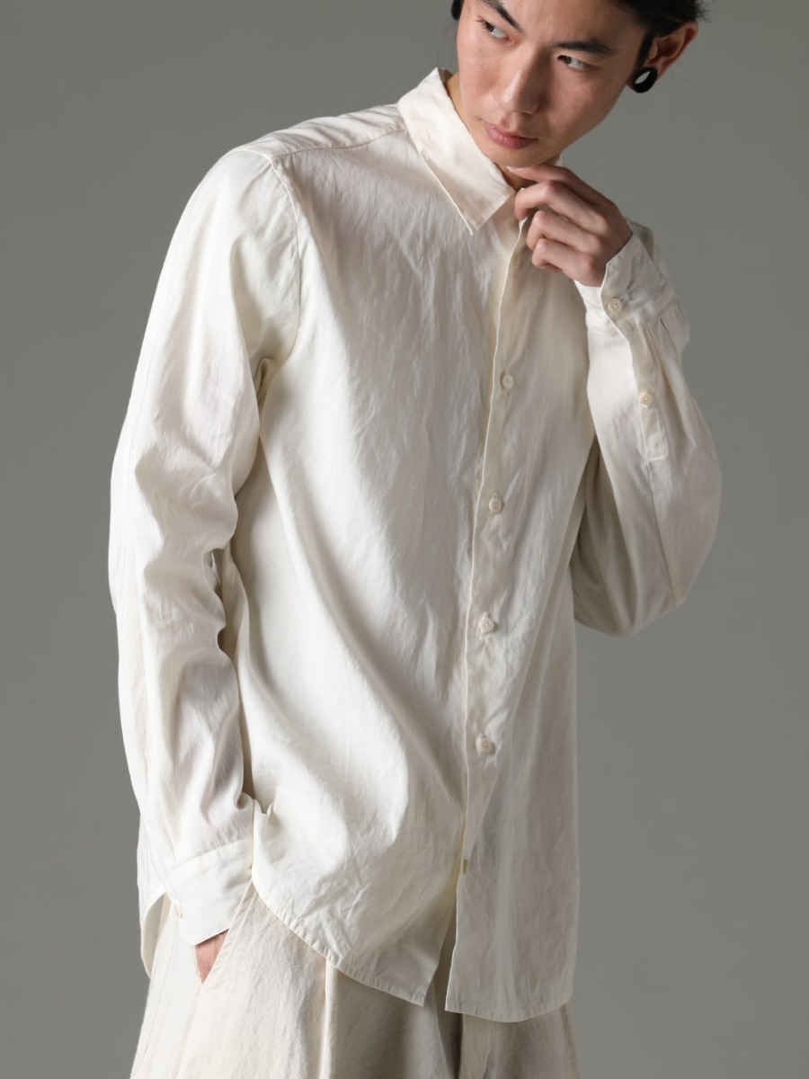 OLUBIYI THOMAS(オルヴィ トーマス) 23SS(春夏) NOUSANのレギュラーカラーシャツ：高品質素材と無駄の無いデザイン - shirt レギュラーカラーシャツ 2-007