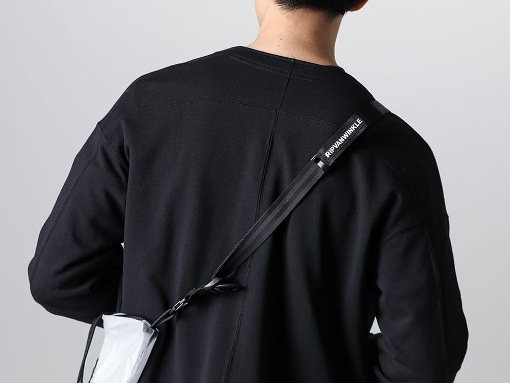 RIPVANWINKLE 2023SS Add white color for dark styling  - VI-3589-01 - Sweat Zip up Jacket - RW-547-Navy×Black - Dolman-T Navy×Black - RW-552 - Strap - RW-551 - Packable tote 2-003