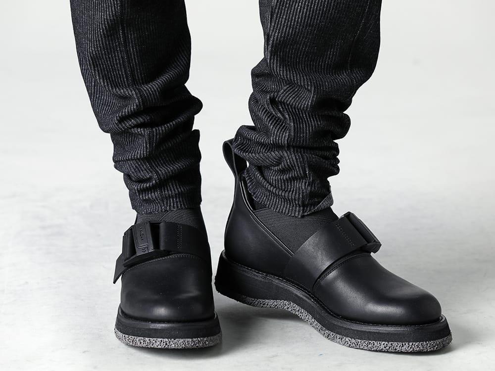 RIPVANWINKLE 2023SS Crotch pants that go well with RIPVANWINKLE's Derby Gore - VI-3595-04-Black - Stripe Knit Drop-Clotch Pants Black - RW-520 - Tactical Derby Gore 3-004