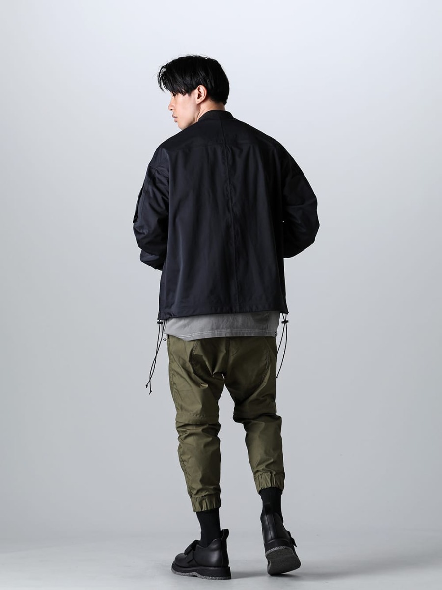 RIPVANWINKLE 2023SS Styling Water-repellent bomber jacket style that works well in the rainy season - VI-3558-06-Black - Water Repellent Bomber Jacket Dark Gray - RW-547-L.Gray×Shark - Dolman-T L.Gray×Shark - RW-509-Khaki - Parachute Pants Khaki - RW-520 - Tactical Derby Gore 1-003