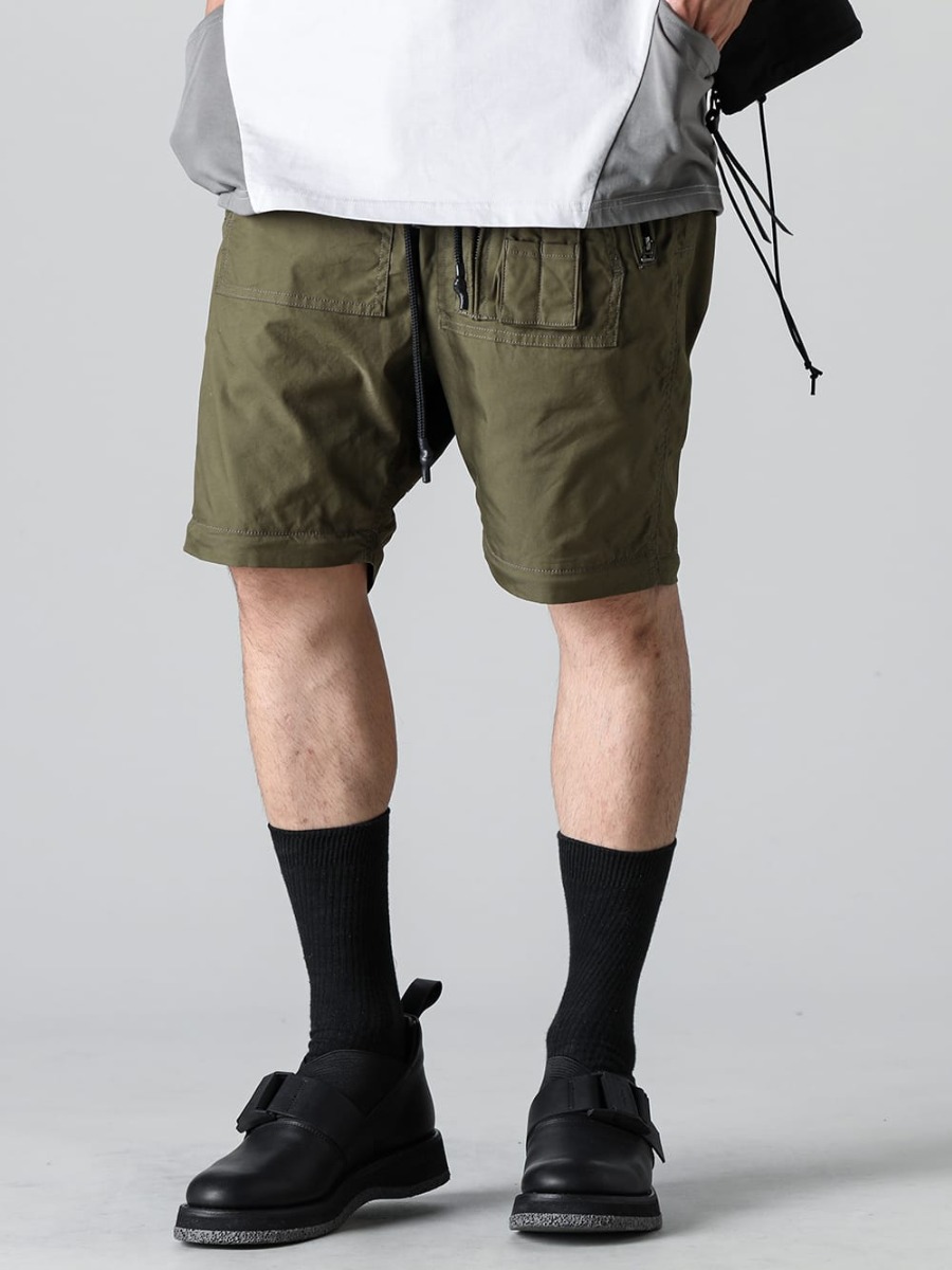 RIPVANWINKLE 2023SS Parachute pants with a 2-way specification that can also be changed into shorts - RW-509-Khaki - Parachute Pants Khaki - RW-520 - Tactical Derby Gore 3-005