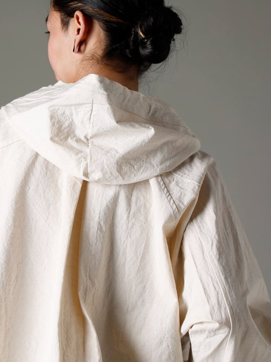 O project(オー プロジェクト) 23SS(春夏) 夏に活躍するリネンパーカーとメッシュTシャツレイヤード  - O15JKT2-KINARI フーディー プルオーバー ジャケット キナリ ファイン キャンバス O15TT1-YELLOW-BEIGE スリーブレス ティー コットン ヘンプ ジャージー 2-006