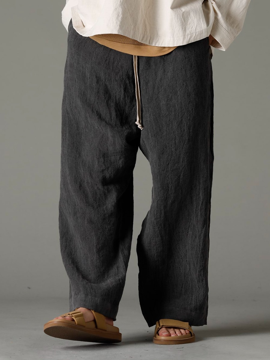 O project(オー プロジェクト) 23SS(春夏) 普段と違う新たなアプローチのアイテム -  O15TR4-DK-SUMI ジョギング トラウザー ダーク スミ ダイ フラックス ローン US9561-Tan メンズ サンダル タン 3-001