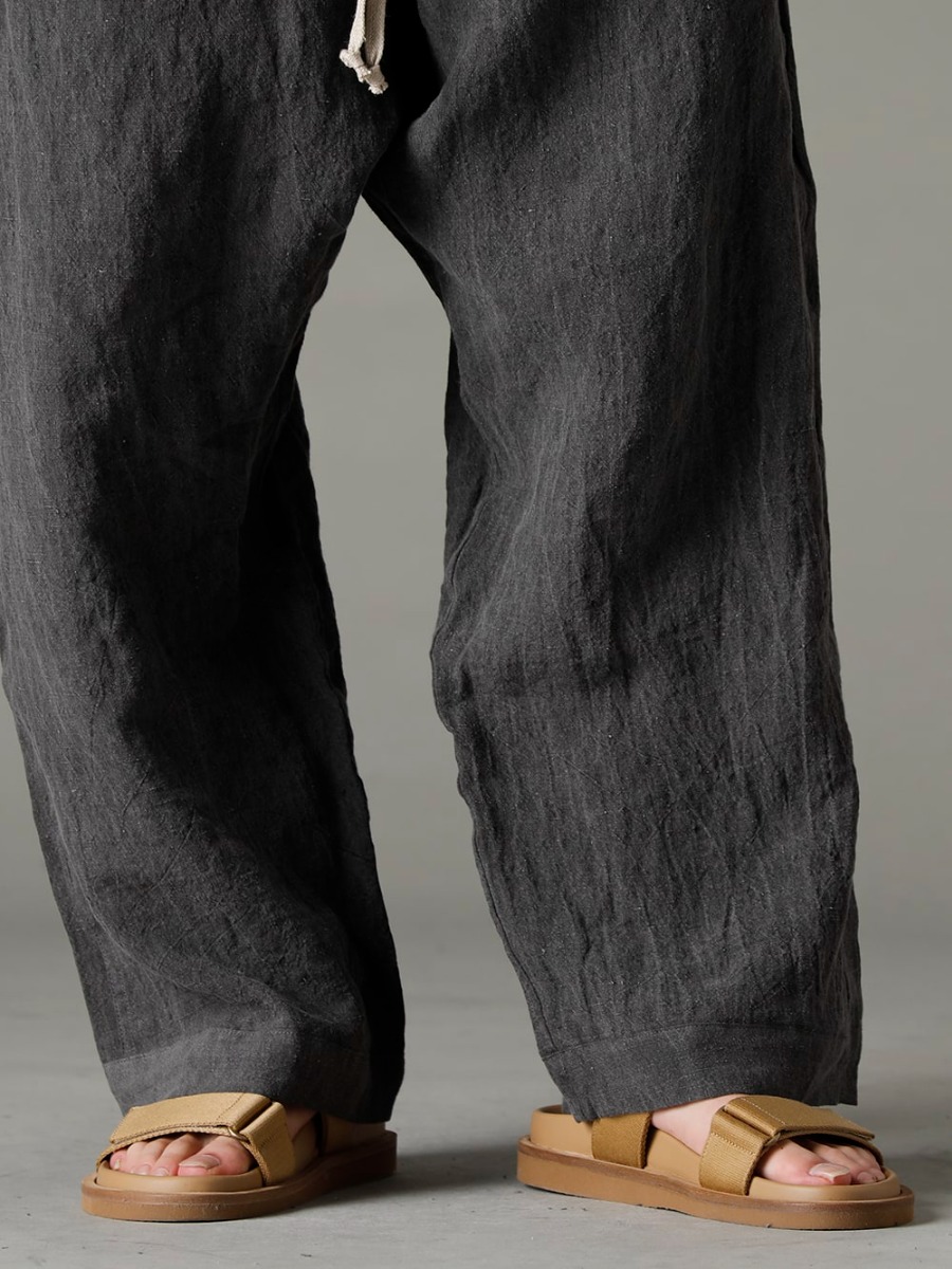 O project(オー プロジェクト) 23SS(春夏) 普段と違う新たなアプローチのアイテム -  O15TR4-DK-SUMI ジョギング トラウザー ダーク スミ ダイ フラックス ローン US9561-Tan メンズ サンダル タン 3-005