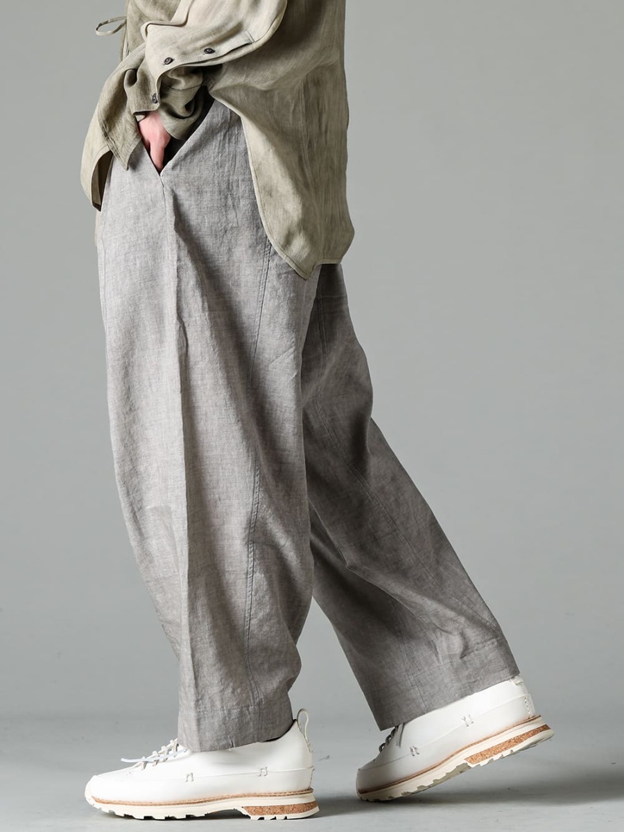 ZIGGY CHEN-ジギーチェン シーズン 真夏でも快適に着用可能！ 脅威の通気性を誇るフルレングストラウザー - 0M2310528-プリーツテーパードトラウザーズ - Lugged-Runner-FEIT ラガード ランナー 3-002