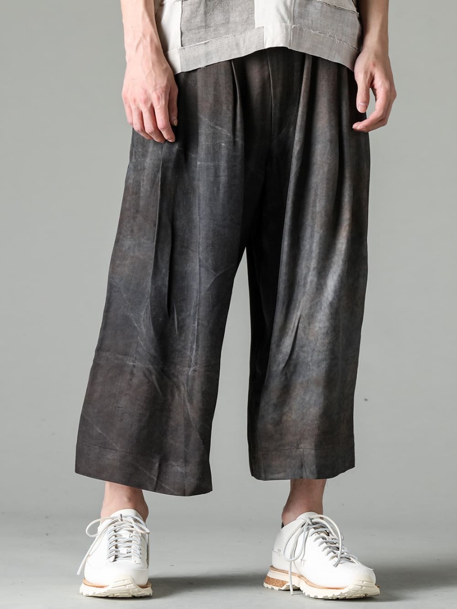ZIGGY CHEN 23SS Vintage-like dyeing with beautiful shades - 0M2310513-Pleated Wide Leg Trousers - Lugged-Runner-FEIT Lugged Runner 3-001