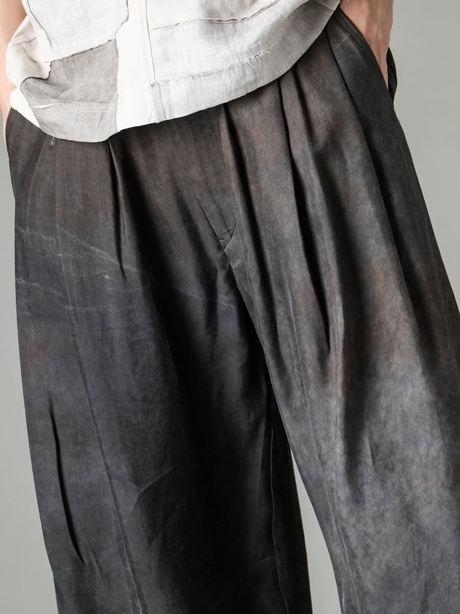 ZIGGY CHEN 23SS Vintage-like dyeing with beautiful shades - 0M2310513-Pleated Wide Leg Trousers - Lugged-Runner-FEIT Lugged Runner 3-004