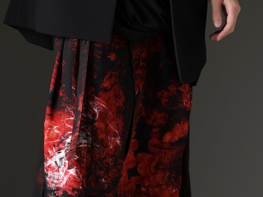 Ground Y 2023SS Highly designed piece with vivid flower graphics - GI-P13-216(Enka(Flower) 3Way Wrap Pants) - 3-005