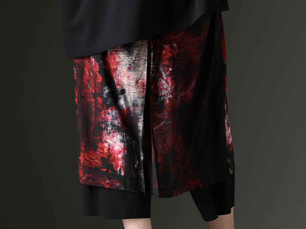 Ground Y 2023SS Highly designed piece with vivid flower graphics - GI-P13-216(Enka(Flower) 3Way Wrap Pants) - 3-007