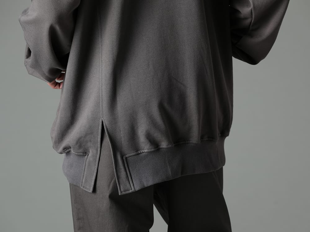 The Viridi-anne - ザ ヴィリディアン 2023SS アシンメトリーなデザインのスウェットシャツ  - VI-3590-01-Dark-Gray - スウェットシャツ ダークグレー 2-006