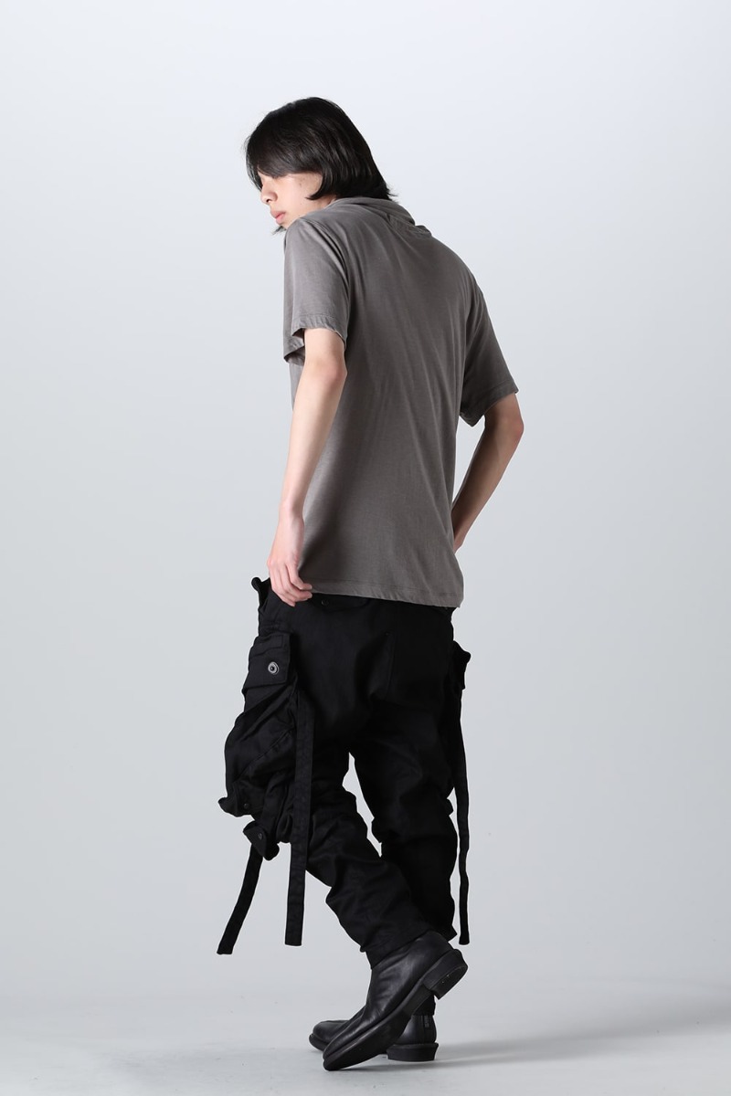 JULIUS 23SS 818PAM15-BK FASCINATE_THE R Limited 10.5oz Stretch Denim Gas Mask Cargo Pants 4-003