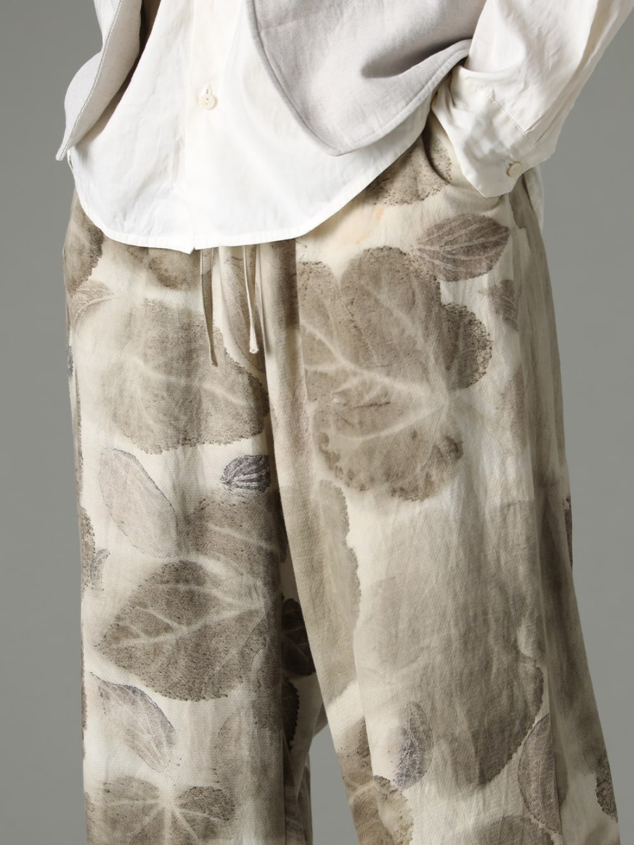 NOUSAN(ノウザン) 23SS(春夏) リーフプリントパンツでスタイルに刺激を -  villa-A-23SS-Leaf Print ヴィラ:ワイドイージーパンツ (リーフプリント) 992X-Black クラシック ダービーシューズ レースアップ シングルソール - ホース フルグレイン 3-004