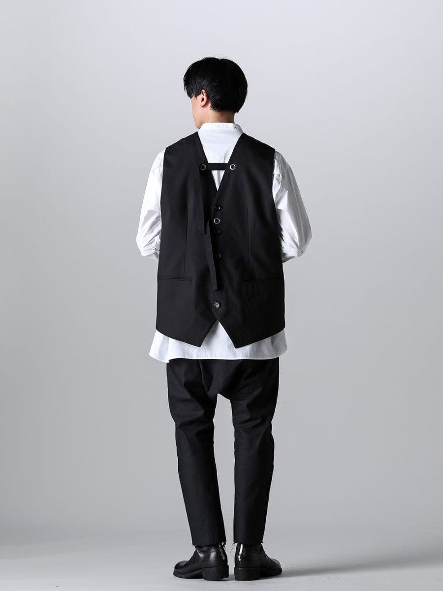 TAKAHIROMIYASHITATheSoloist - タカヒロミヤシタ ザソロイスト 2023SS スタイリング 見出し1 - sj.0006bSS23 - ニューツーウェイジップリバースオッドベスト(ソリッド) - VI-3581-02 - デタッチャブル シャツ - N12 - ロー クロッチ パンツ -ライト- 788Z_H - バックジップブーツ ダブルソール - ホース フルグレイン レザー 1-003