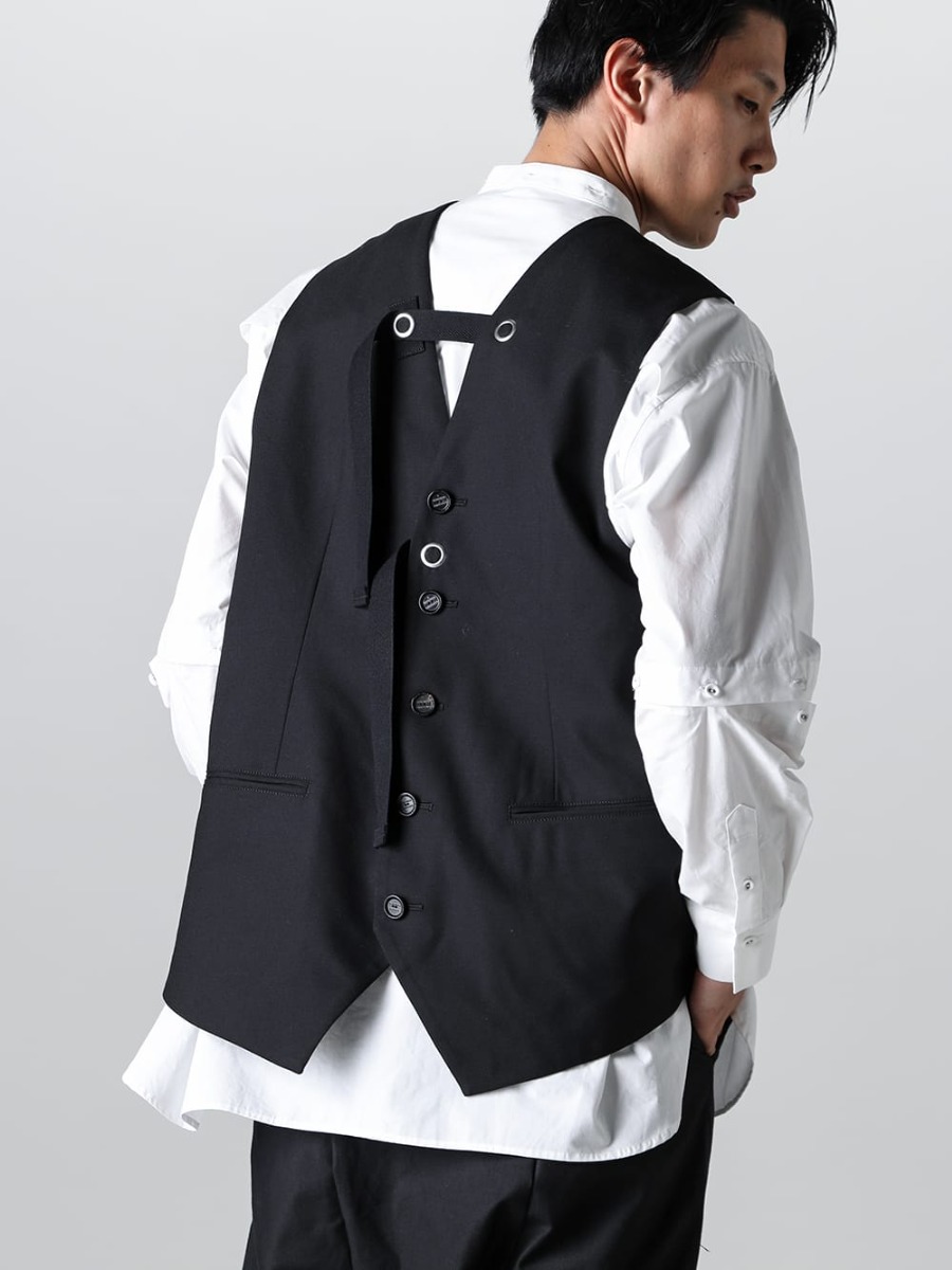TAKAHIROMIYASHITATheSoloist - タカヒロミヤシタ ザソロイスト 2023SS 見出し2  - sj.0006bSS23 - ニューツーウェイジップリバースオッドベスト(ソリッド) - VI-3581-02 - デタッチャブル シャツ 2-002