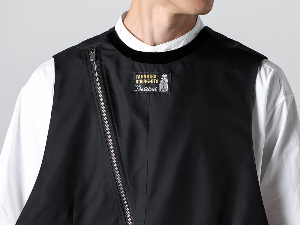 TAKAHIROMIYASHITATheSoloist - タカヒロミヤシタ ザソロイスト 2023SS 見出し2  - sj.0006bSS23 - ニューツーウェイジップリバースオッドベスト(ソリッド) - VI-3581-02 - デタッチャブル シャツ 2-003