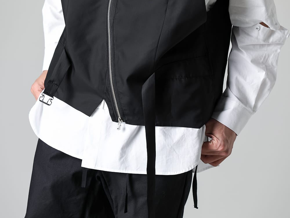 TAKAHIROMIYASHITATheSoloist - タカヒロミヤシタ ザソロイスト 2023SS 見出し2  - sj.0006bSS23 - ニューツーウェイジップリバースオッドベスト(ソリッド) - VI-3581-02 - デタッチャブル シャツ 2-004