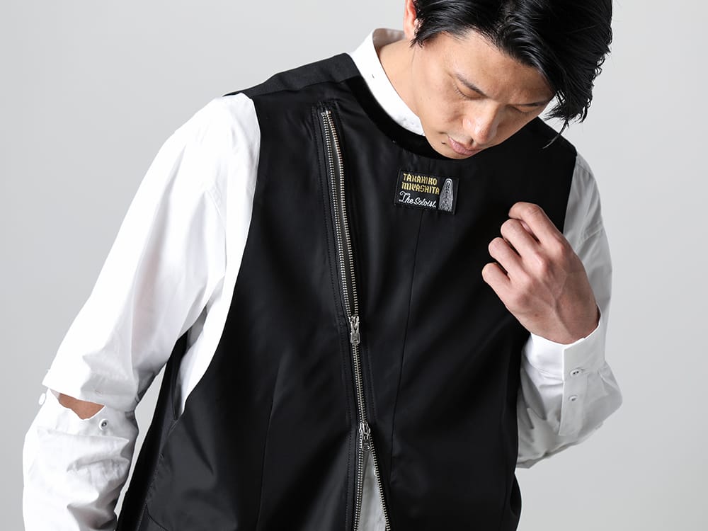 TAKAHIROMIYASHITATheSoloist - タカヒロミヤシタ ザソロイスト 2023SS 見出し2  - sj.0006bSS23 - ニューツーウェイジップリバースオッドベスト(ソリッド) - VI-3581-02 - デタッチャブル シャツ 2-005