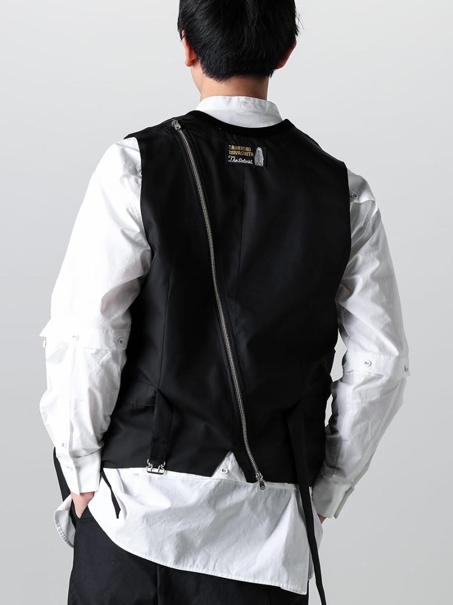 TAKAHIROMIYASHITATheSoloist - タカヒロミヤシタ ザソロイスト 2023SS 見出し2  - sj.0006bSS23 - ニューツーウェイジップリバースオッドベスト(ソリッド) - VI-3581-02 - デタッチャブル シャツ 2-008