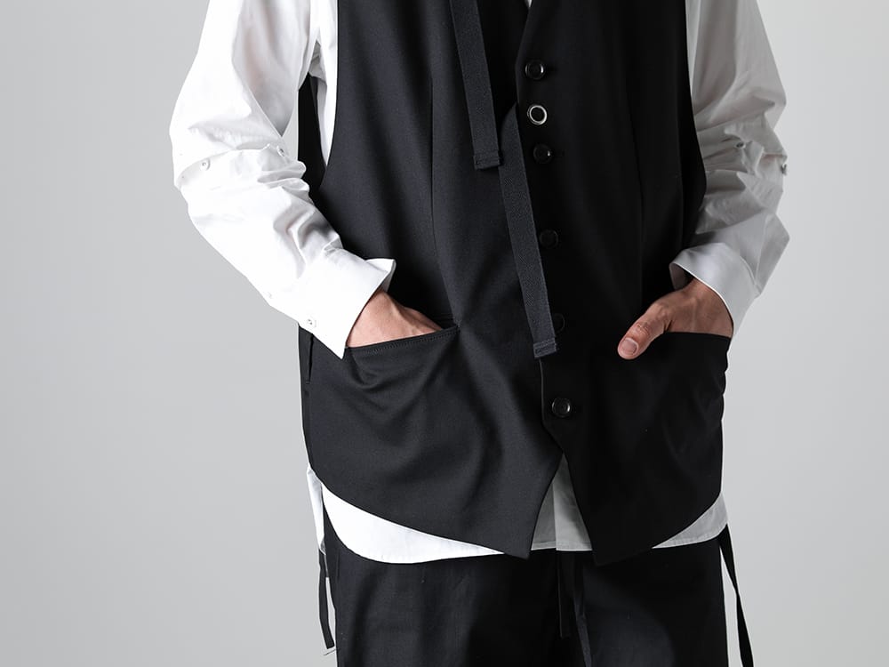 TAKAHIROMIYASHITATheSoloist - タカヒロミヤシタ ザソロイスト 2023SS 見出し2  - sj.0006bSS23 - ニューツーウェイジップリバースオッドベスト(ソリッド) - VI-3581-02 - デタッチャブル シャツ 2-009