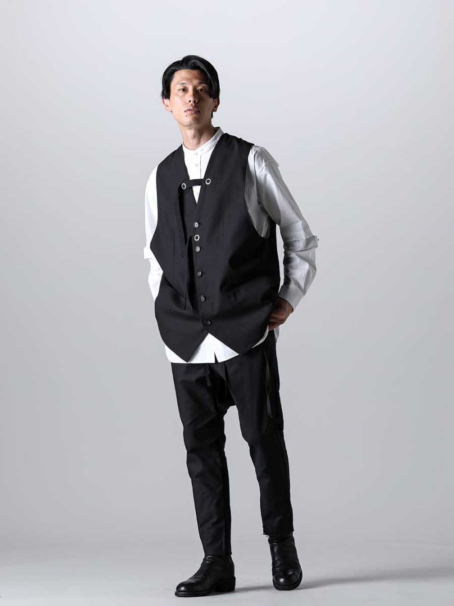 TAKAHIROMIYASHITATheSoloist. Brand MIX Vest Layered Style