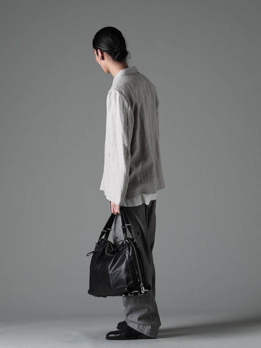 NOUSAN(ノウザン) 23SS(春夏) - 通勤からお出かけまで幅広くカバー - vincent ヴィンセント:フライフロントショートジャケット - O15TS2-KINARI 3/4 スリーブティー コットン ヘンプ ジャージー キナリ - O15TR3-GREY-SUMI カーゴ トラウザー グレイ スミ シャンブレー - 992X-Black クラシック ダービーシューズ レースアップ シングルソール - ホース フルグレイン - 992X - co11fwls010-CowMineral ロング ストーン カウ ミネラル 1-004