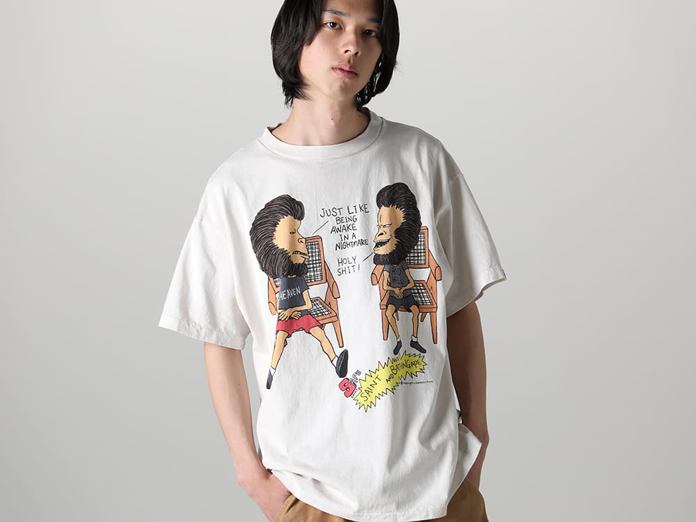 SAINT MICHAEL 2023SS - ©️SAINT M×××××× 2023春夏系列的第7弹单品发布了!现在店铺和网上销售同时开始! - SM-S23-0000-110(©SAINT M×××××× × A BATHING APE® HVN & HELL Short sleeve T-shirt) - 1-001