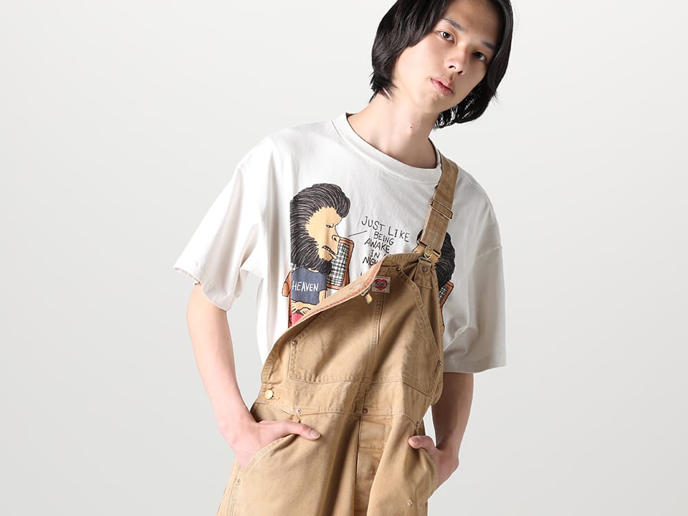 SAINT MICHAEL 2023SS - ©️SAINT M×××××× 2023春夏系列的第7弹单品发布了!现在店铺和网上销售同时开始! - SM-S23-0000-110(©SAINT M×××××× × A BATHING APE® HVN & HELL Short sleeve T-shirt) SM-S23-0000-062(DOUBLE KNEE Overall) - 1-022