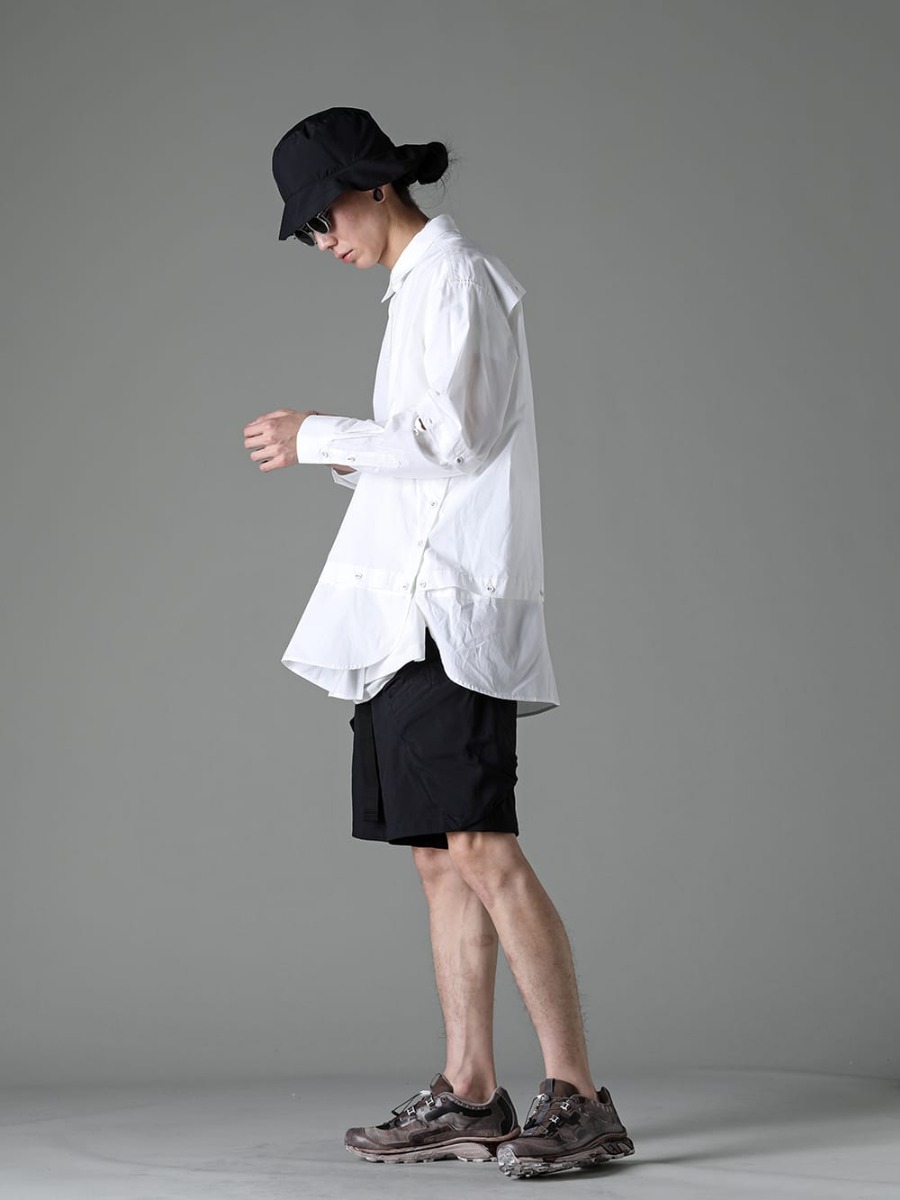 The Viridi-anne - ザ ヴィリディアン 2023SS スタイリング 長袖シャツ+ショーツのリラックススタイル - VI-3581-02 - デタッチャブル シャツ - SP29-M-Black - Nylon Stretch BDU Short Pant Black - BAMBA5-11XS-Dirty Gray - バンバ5 - 11XS - ダーティグレー - FC3-WS - Field Cover Hat - RG2001TVA-Gold-Silver-D.Gray - リガーズ コラボレーション サングラス 1-002