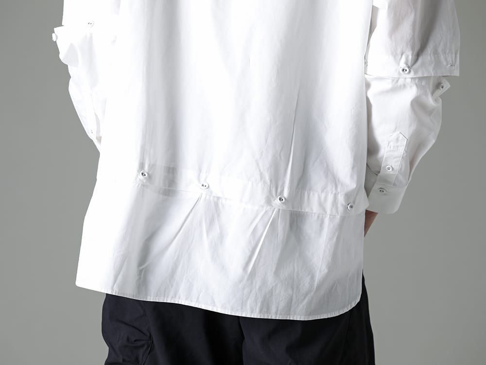 The Viridi-anne - ザ ヴィリディアン 2023SS デタッチャブル仕様で使い勝手の良い白シャツ  - VI-3581-02 - デタッチャブル シャツ 2-005