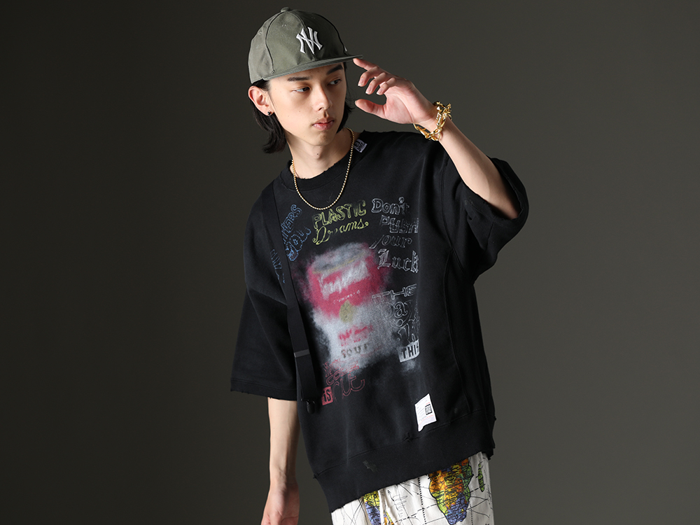 Maison MIHARAYASUHIRO / NVCLEAR / TAKAHIROMIYASHITATheSoloist. - Casual piece with a vintage feel - A10TS681-Black(Suspender Tee) NV_002-Vintage-Green(NV LOGO FR ARMY COTTON CAP VINTAGE GREEN) sa.0038SS23-Gold(sa.ball chain necklace. -S- regular Gold) sa.0037SS23-Gold(bone shaped carabiner bracelet.-L- Gold) sa.0036SS23-Gold(bone shaped carabiner bracelet.-S- Gold) - 2-001