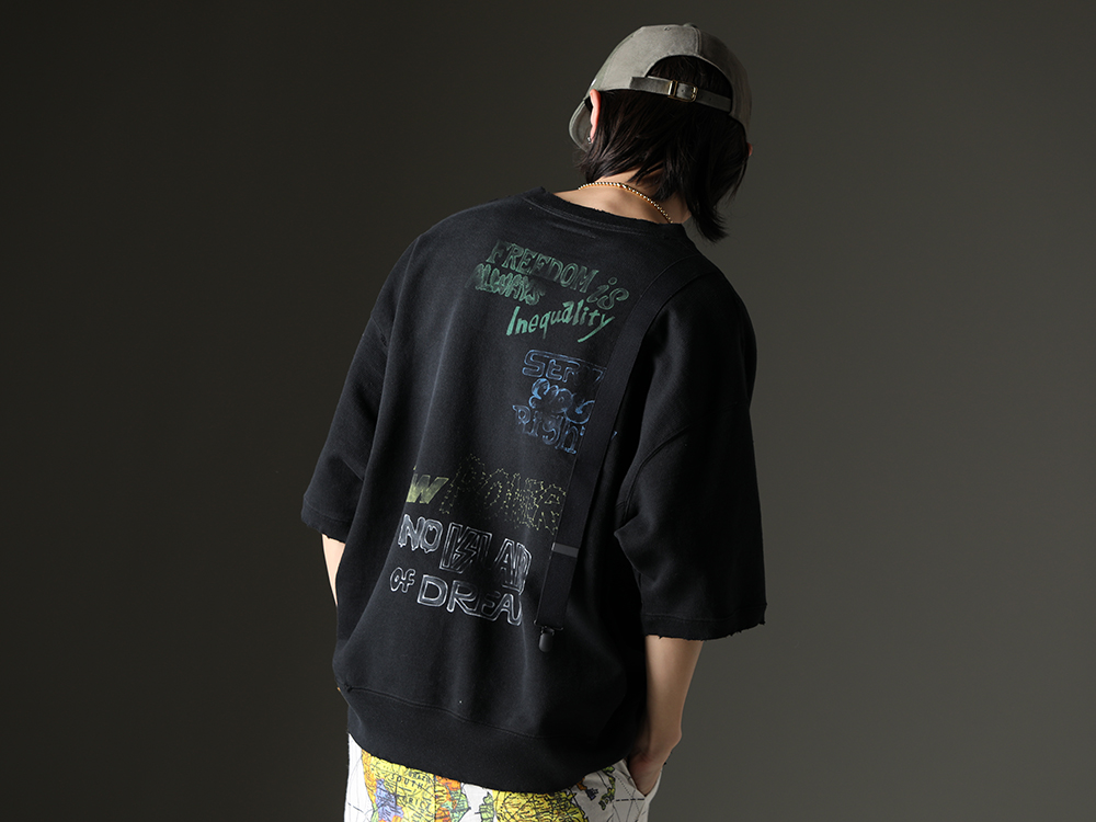 Maison MIHARAYASUHIRO / NVCLEAR - Casual piece with a vintage feel - A10TS681-Black(Suspender Tee) NV_002-Vintage-Green(NV LOGO FR ARMY COTTON CAP VINTAGE GREEN) - 2-003