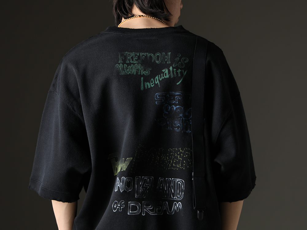 Maison MIHARAYASUHIRO - Casual piece with a vintage feel - A10TS681-Black(Suspender Tee) - 2-006