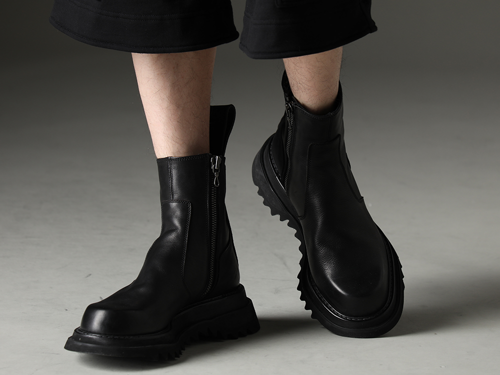 JULIUS - Layer in balanced way to complete your outfit - 807FWM2(Cow Skin Side Zip Boots) - 3-006