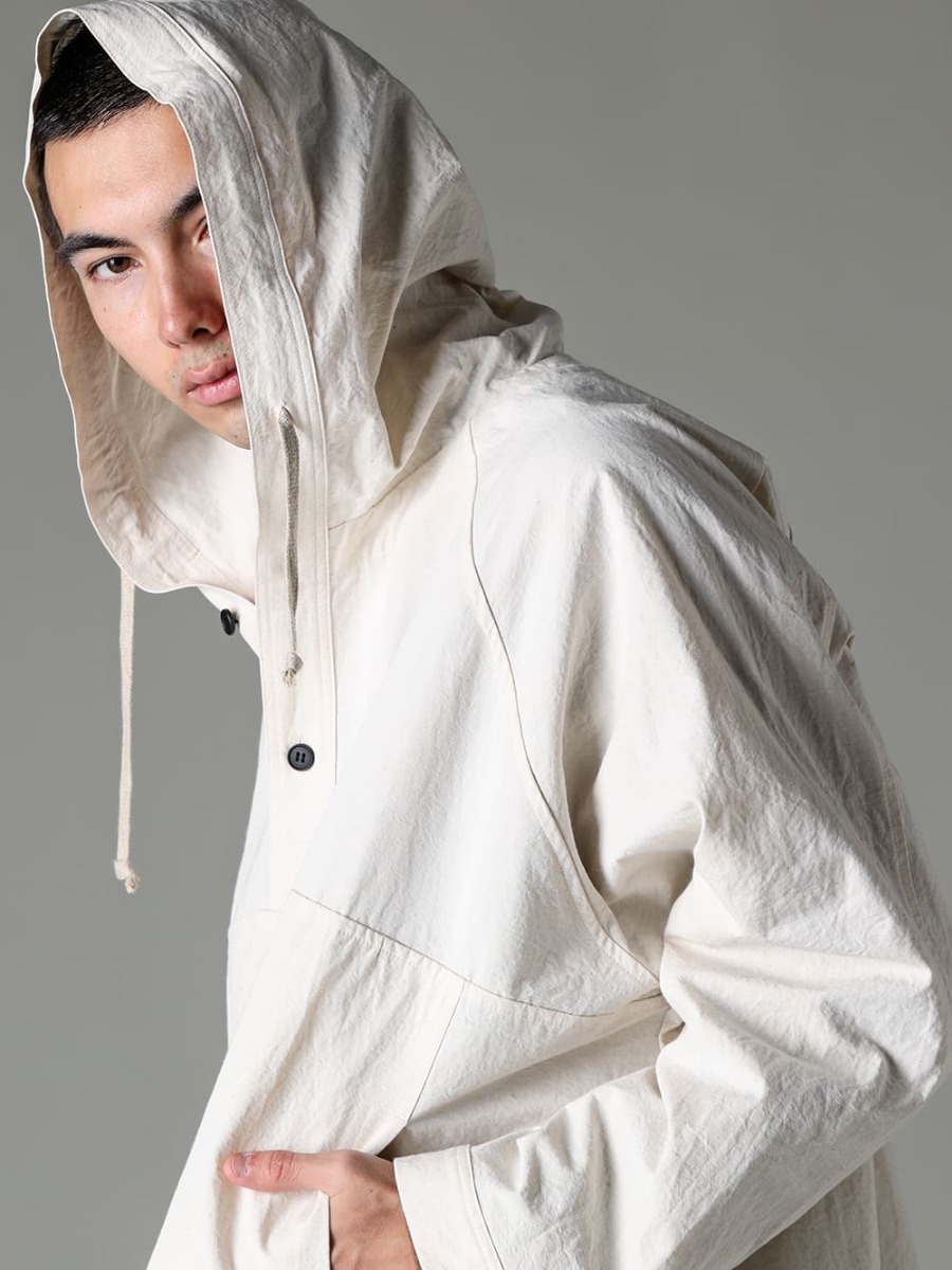 O PROJECT-O PROJECT 23SS(SPRING-SUMMER) REGULAR LENGTH PULLOVER JACKET IS RECOMMENDED FOR LAYERING WITH LONG SHIRTS!  - O15JKT2-KINARI-HOODIE PULLOVER JACKET KINARI FINE CANVAS - O15SRT3-KAKISHIBU-DYED-OVERSHIRT KAKISHIBU-DYED 2-002